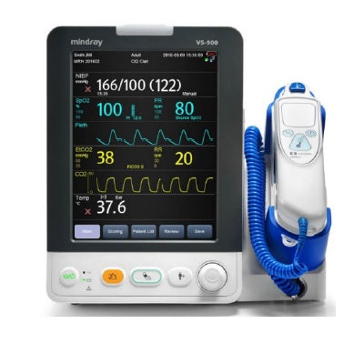 Monitor para paciente Beracah Médica de 8.4" con pantalla para signos vitales, SPO2, PNI y temperatura.