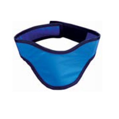 Collarín emplomado estándar para tiroides de 0.5 mm Pb de protección radiológica Beracah Médica, en color gris con cierre ajustable.