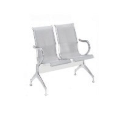Banco tandem MSI de 2 lugares con asiento y respaldo, dimensiones 123x38x77 cm, marca Beracah Medica.