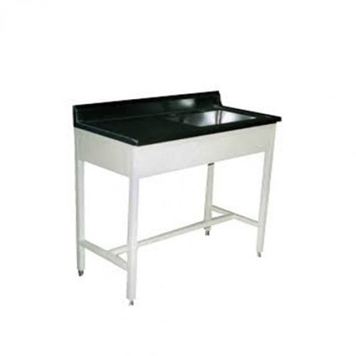Lavabo pasteur derecho MSI de 90 cm, medidas 90x45x90 cm, en color blanco, sin accesorios, de la marca Beracah Medica.