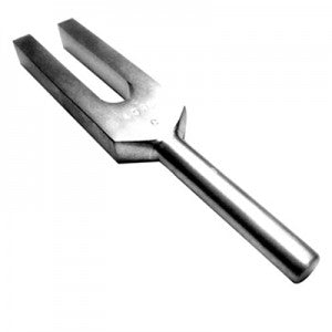 Diapason sin sordina Beracah Medica modelo 4096C, instrumento de afinación de metal, en fondo neutro.