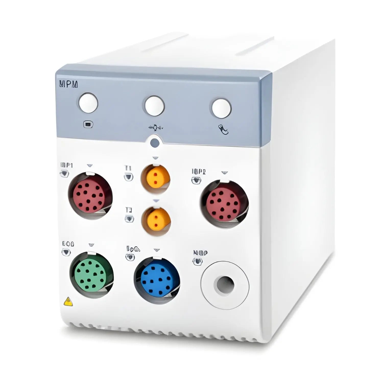 Módulo multiparamétrico para monitores de paciente Beracah Médica en color gris, con conexiones y botones visibles.