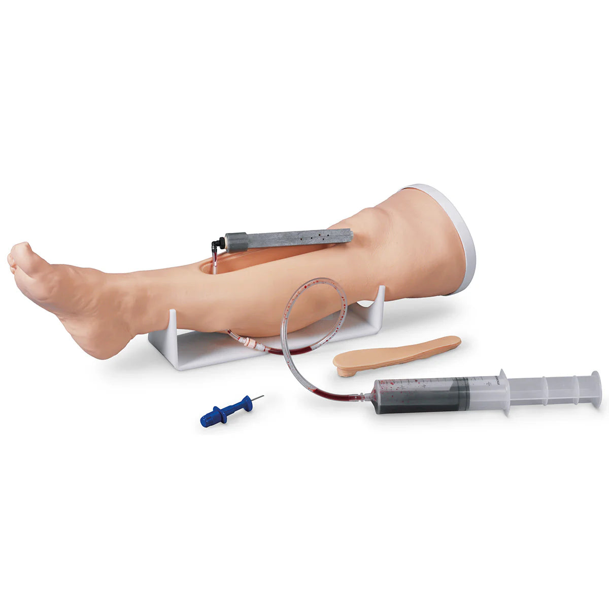 Simulador de infusión intraósea para adultos Life/form® de Beracah Medica, con detalles realistas para entrenamiento médico.