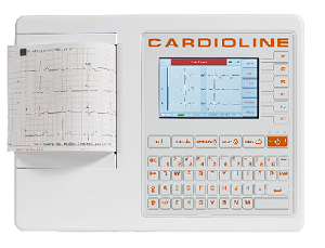 Electrocardiografo de 12 canales Beracah Medica Serie 200S con pantalla LCD a color de 7 pulgadas.