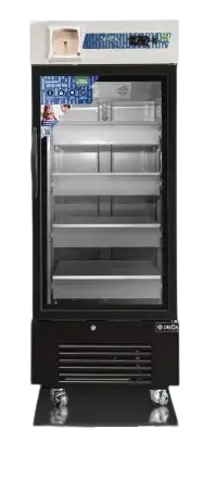 Refrigerador para banco de sangre Beracah Medica, capacidad para 120 bolsas, 10 pies cúbicos, 284 litros, en color blanco.