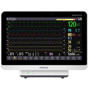 Monitor para paciente de signos vitales de 15" Beracah Medica modelo Benevision N15 con monitor de 6 parámetros y capnografía.