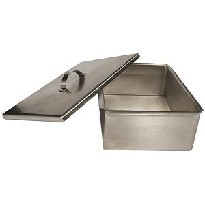 Charola budinera para instrumental con tapa medidas 43x10.1x5.3 cm (2.3 Litros)