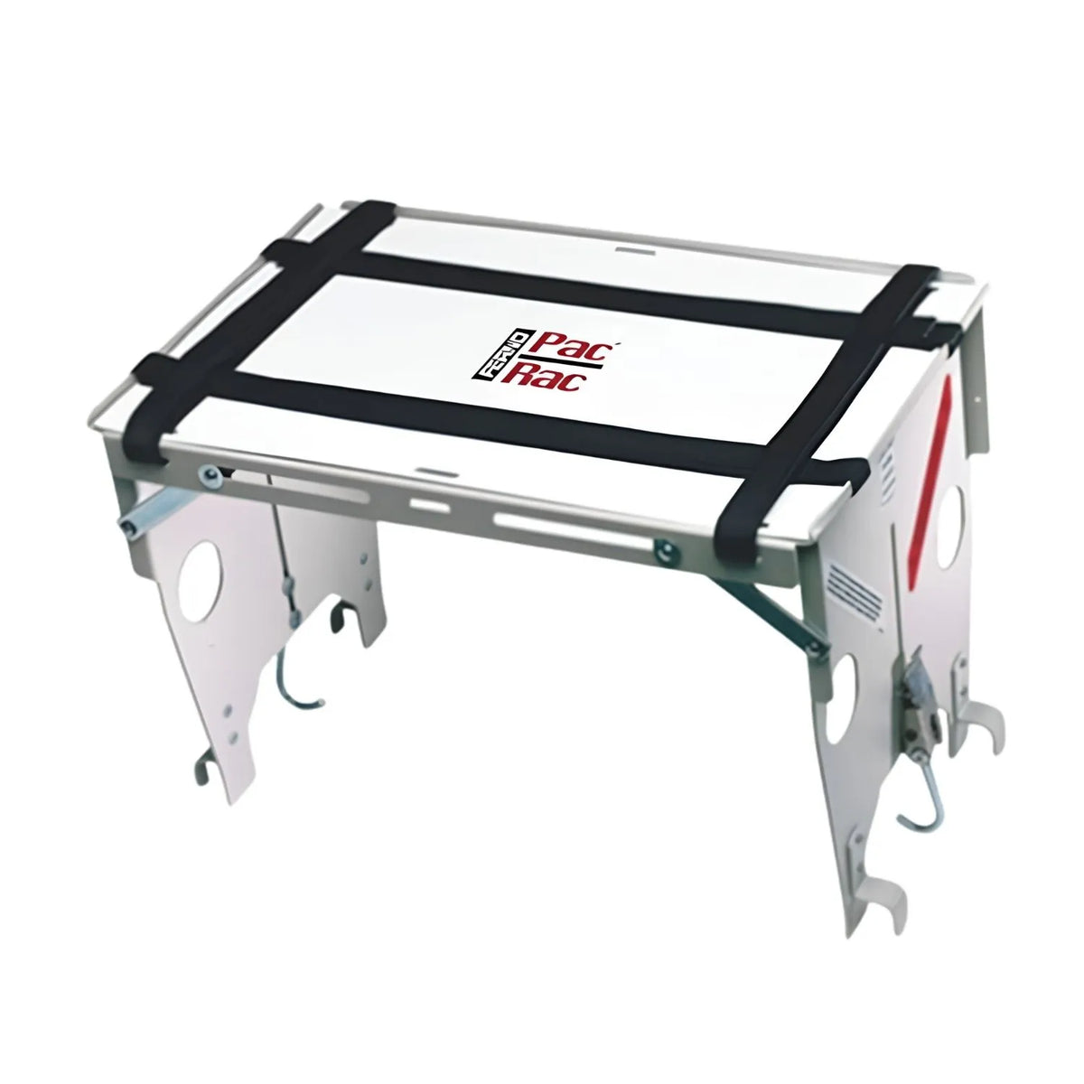 Plataforma de instrumentos PacRac modelo 274 de Beracah Medica, accesorio para camillas, en color gris con superficie antideslizante.