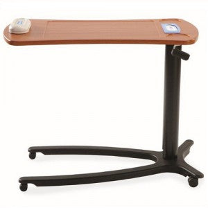 Mesa puente para alimentos Beracah Medica, con cubierta termoformada de una columna, diseñada para servir alimentos de manera eficiente.