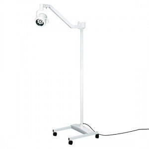 Lámpara de pedestal para exploración con 55,000 Lux de luz LED Beracah Médica para exámenes médicos.