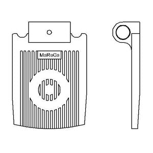 Dos descansapies de plástico de 13 x 18.5 cm para silla de ruedas, accesorios de la marca Beracah Medica.