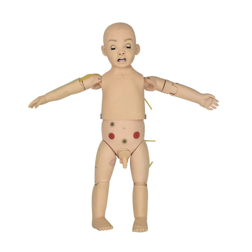 Maniquí de enfermería infantil completo de Beracah Médica, simulador de cuidados de enfermería para entrenamiento pediátrico