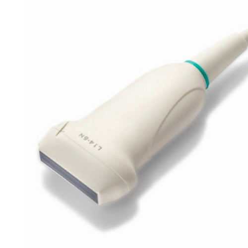 Transductor lineal de alta frecuencia 6-16 MHz Beracah Medica para ecografía DC70, visible en la imagen con cable y conector