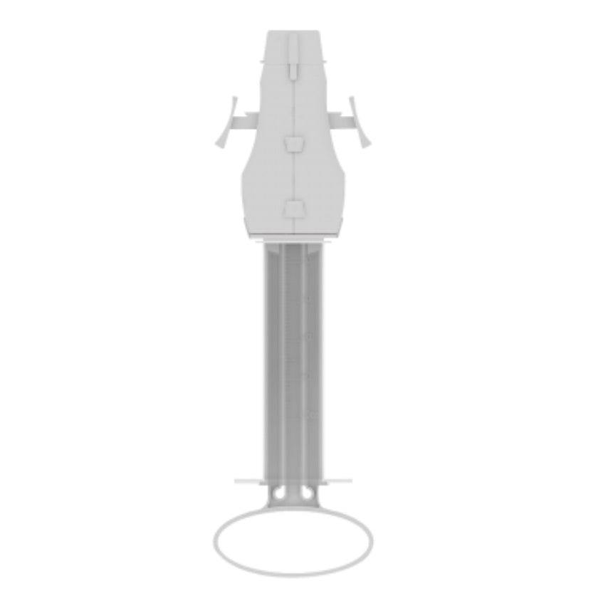 Aspirador manual de aspiración AMEU de Beracah Medica, jeringa de aspiración con cuerpo transparente y boquilla.