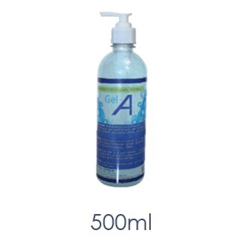 Gel antibacterial Beracah Medica al 78% en frasco de 500 ml con dispensador, biodegradable y para manos.