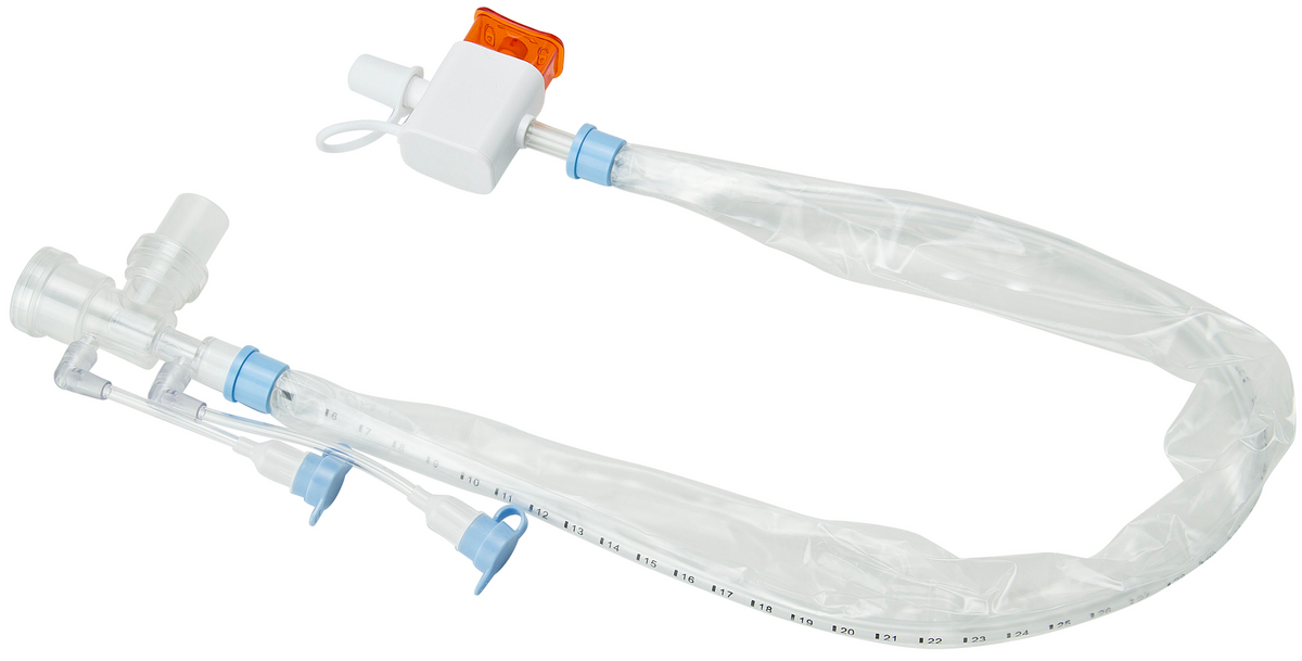 Sistema de succión cerrado neonatal de 6 Fr x 32 cm de Beracah Medica, con puerto de irrigación y tubo flexible