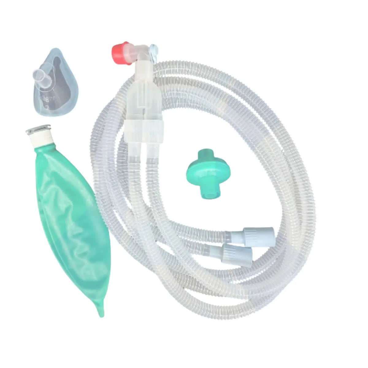 Kit de anestesia pediátrico de Beracah Médica, circuitos desechables, mascarillas y filtros HME, sin látex, 1 litro y 10 kits.