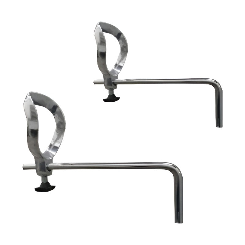 Pierneras de aluminio para mesa de exploración Beracah Medica, conjunto de taloneras resistentes para soporte clínico.