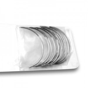 Aguja de punción circular de 1/2 para ojo automático, paquete de 12 piezas, tamaño #8 (10x29mm) de la marca Beracah Medica.