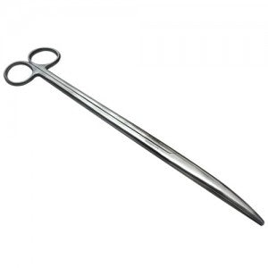 Tijeras Metzenbaum curvas de 30 cm de la marca Beracah Medica, ideales para corte preciso en cirugías y procedimientos médicos.