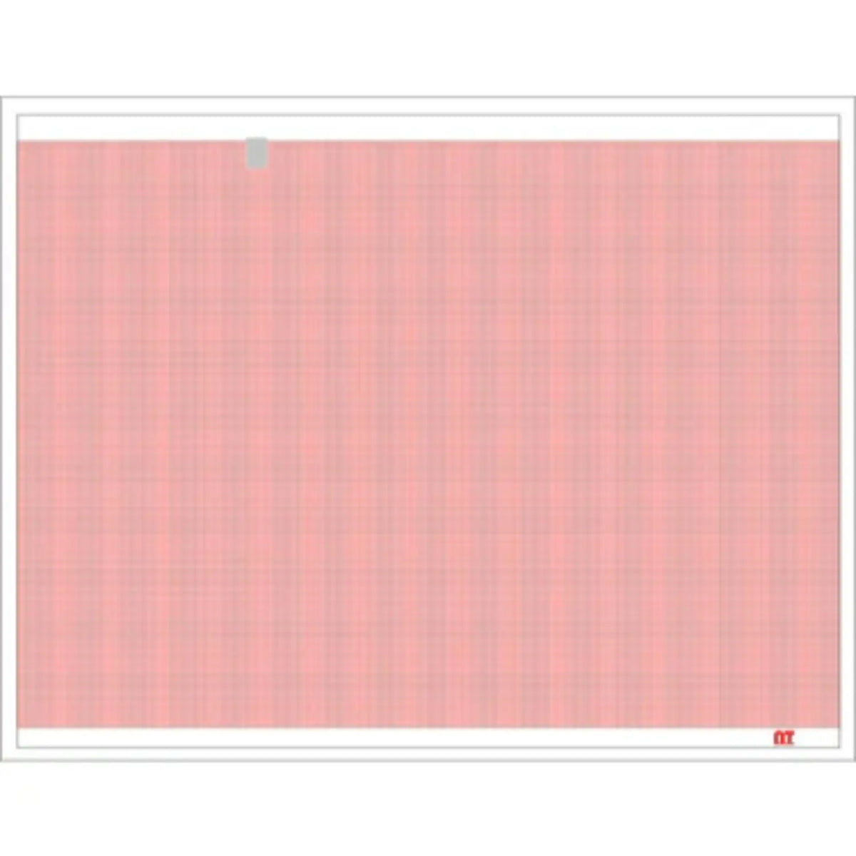 Papel para ECG Beracah Médica color rojo, 21.5 x 28 cm con 200 hojas en "Z" y 1 sensor para electrocardiograma