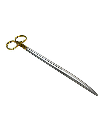 Tijeras Metzenbaum curvas de 23 cm de acero alemán premium con inserto de tungsteno, marca Beracah Medica, para uso profesional.