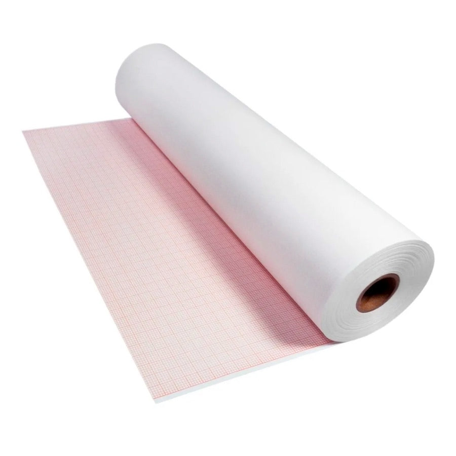 Papel para ECG Beracah Medica, 21cm x 25m, en paquete de 5 rollos para modelos LT y LC, ideal para registros electrocardiográficos