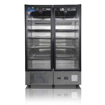 Refrigerador para laboratorio Beracah Medica de 42' con puerta de vidrio, para medicamentos, reactivos y biológicos.