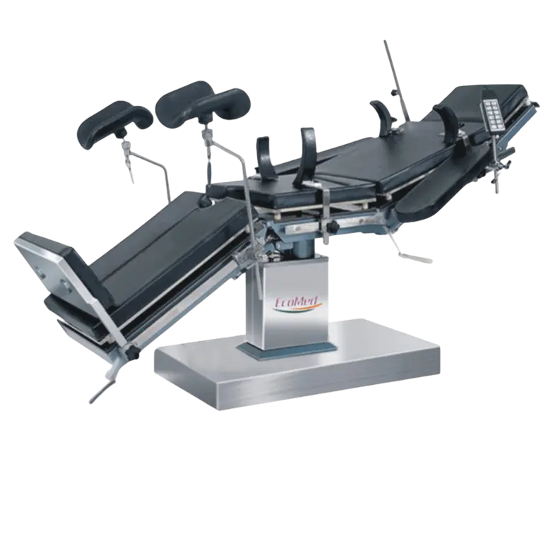 Mesa quirúrgica eléctrica Beracah Medica EcoBase-8400, mesa de quirófano con superficie ajustable y estructura resistente.