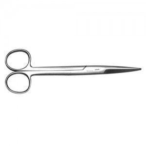 Tijeras Mayo rectas de 17 cm de acero alemán Premium, ideales para uso médico, con hojas afiladas y mango ergonómico.