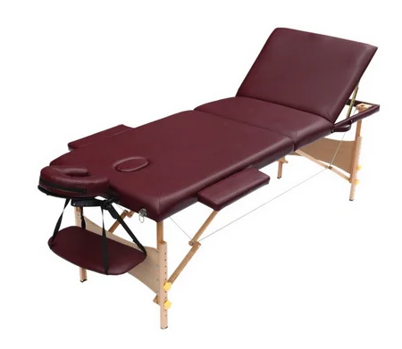 Cama para tratamiento y masaje tres secciones con levanta piernas