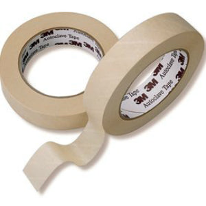 Cinta testigo para vapor sin plomo de 18 mm en caja con 28 piezas, marca Beracah Medica, ideal para control de procesos.