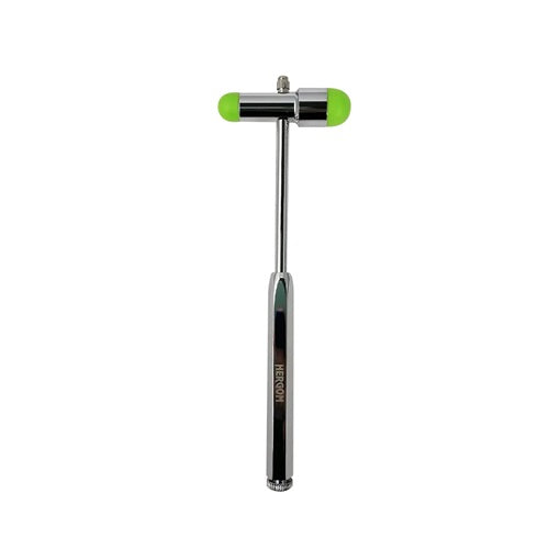 Martillo Buck para reflejos de 18 cm en color verde, herramienta de traumatología y ortopedia, marca Beracah Medica.