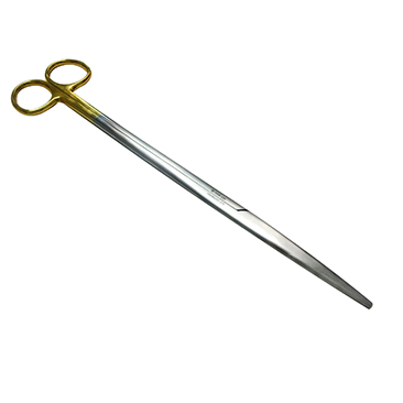 Tijeras Metzenbaum rectas de 28 cm de la marca Beracah Medica, con filo de tungsteno, ideales para uso médico y profesional.