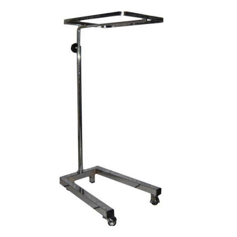 Mesa de mayo de acero inoxidable de Beracah Medica sin charola, con superficie lisa y estructura resistente para uso en cocinas.