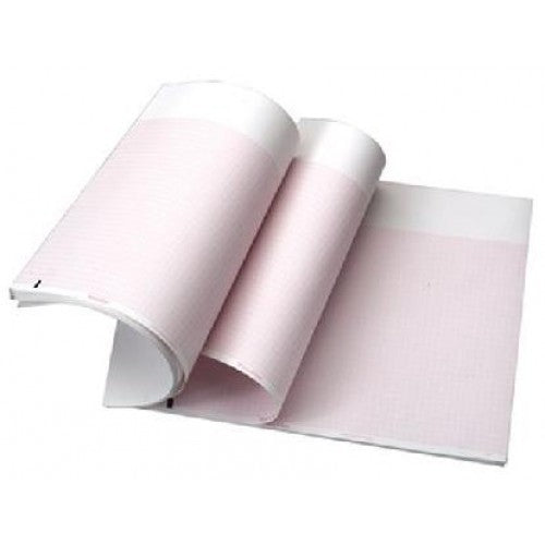 Papel en Z para ECG ZGN-90 de 209mm/28mm de la marca Beracah Medica, con diseño en forma de Z y tamaño específico.