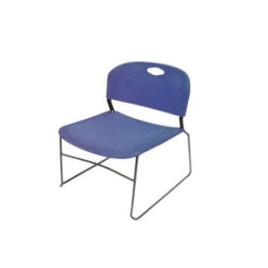 Silla fija apilable MSI con estructura de trineo cromada, diseñada para comodidad y durabilidad en espacios médicos.