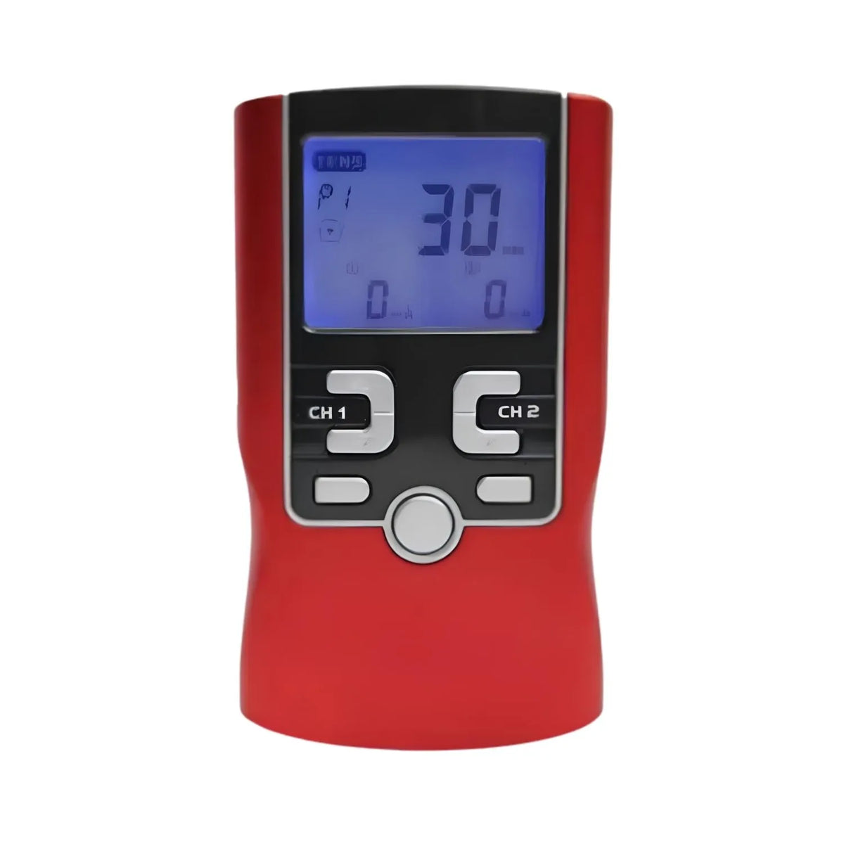 Electroestimulador portátil Beracah Medica MT-8000 con 2 canales y 4 formas de onda para terapia muscular y alivio del dolor.