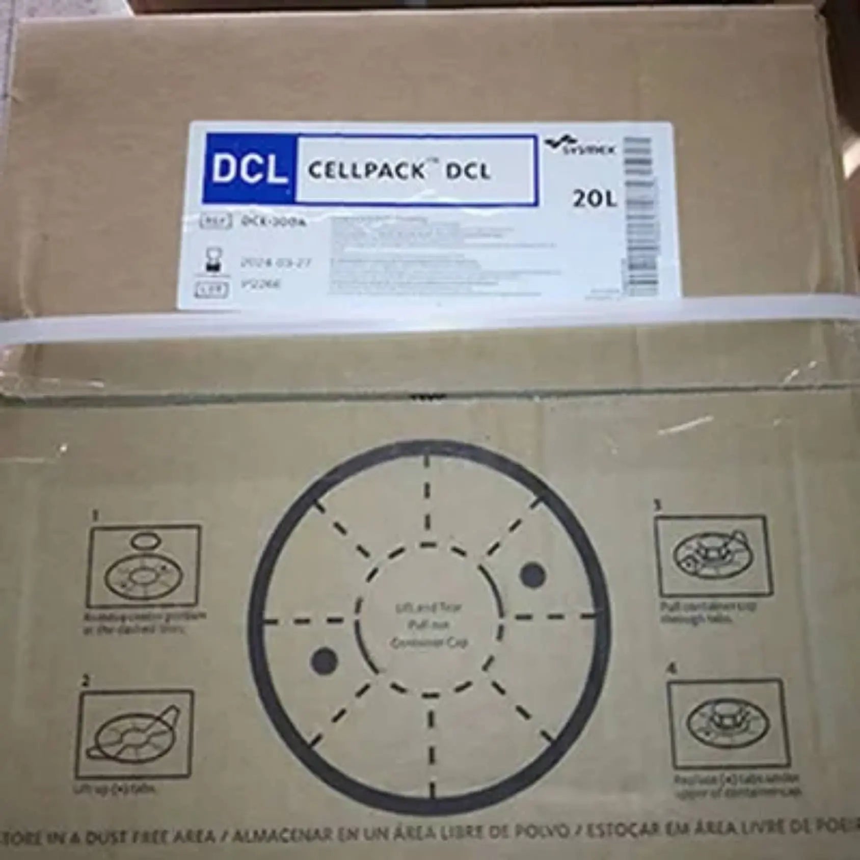 Accesorios y refacciones para analizadores de sangre, envase Cellpack DCL de 20 litros de la marca Beracah Medica.