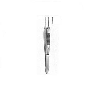 Pinza para sutura Mcpherson micro corneal de 3.5 pulgadas, marca MSI de Beracah Medica, con punta recta y diseño preciso.