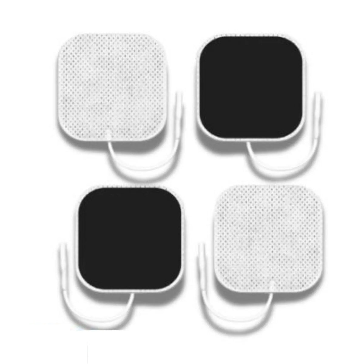 Electrodo cuadrado ValuTrode® de 5x5 cm de Beracah Medica, sobre con 4 piezas para electroestimuladores.