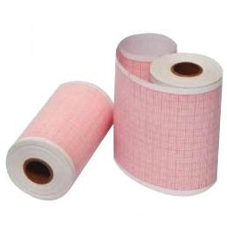 Papel para ECG Beracah Medica, 21.6cm x 30m, en paquete de 10 rollos, papel de alta calidad para electrocardiogramas.