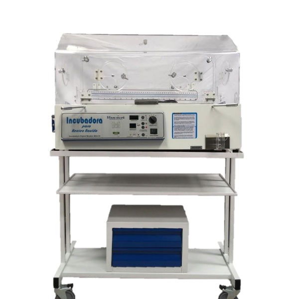 Incubadora de traslado Beracah Medica con control digital de temperatura y base, modelo MID-C6, para incubación segura y precisa.