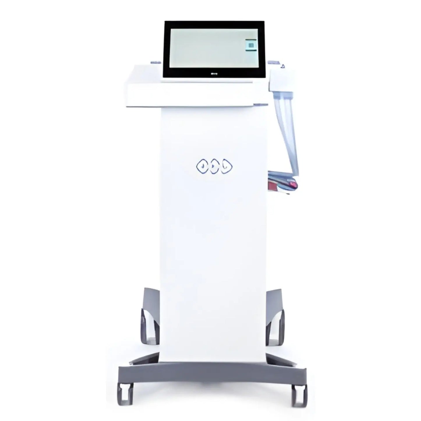 Carro de montaje para electrocardiógrafo digital Beracah Medica Mod. ECG 8 BTL, con ruedas y soporte para equipo médico.