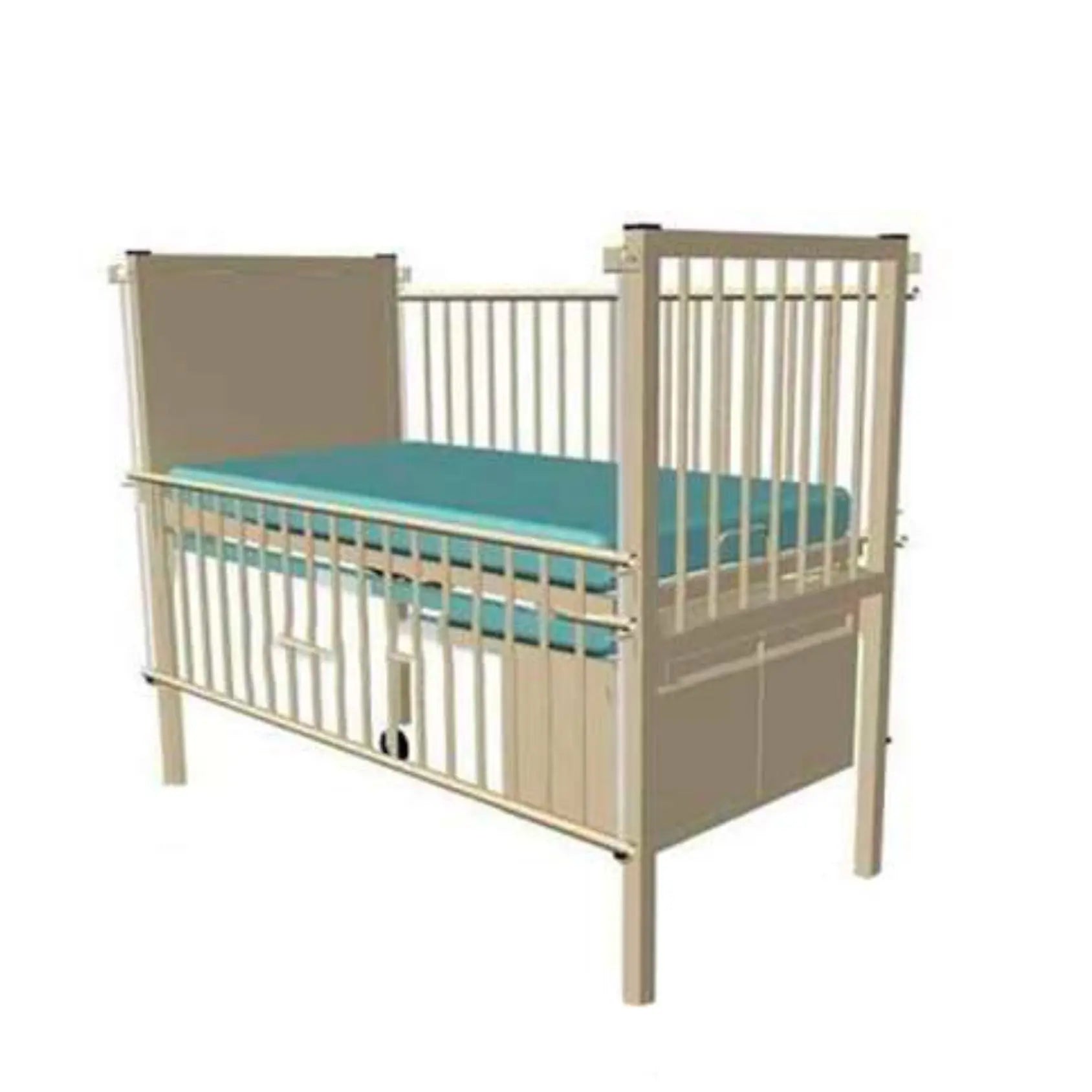 Cama cuna pediatrica con colchón grande 70 X 132 cms