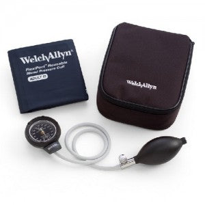 Baumanómetro aneroide clásico Durashock serie Platino de Beracah Médica, con manguito y esfera de medición en imagen.