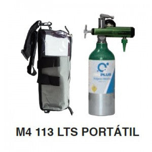 Equipo de oxígeno completo de 113L de la marca Beracah Medica, incluye regulador y accesorios en imagen.