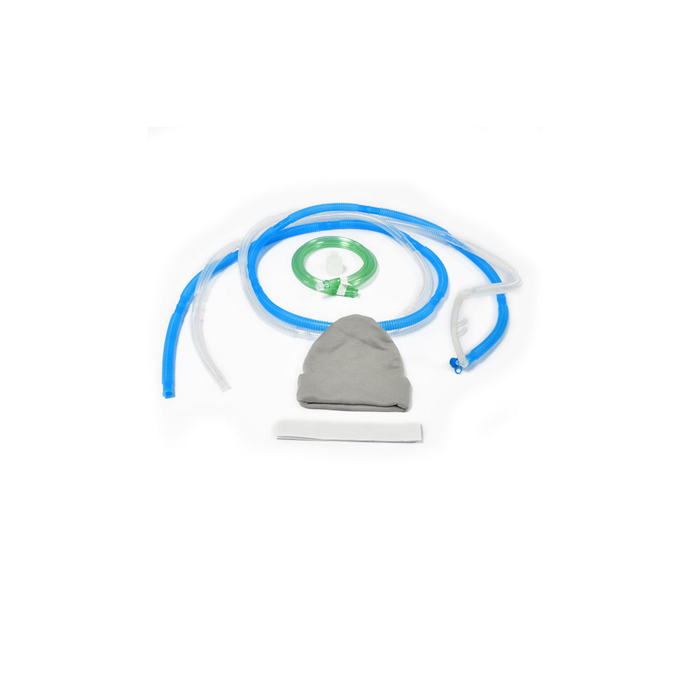 Circuito nasal de CPAP neonatal tamaño #0 de Beracah Medica, componente para ventilador de cuidado neonatal.