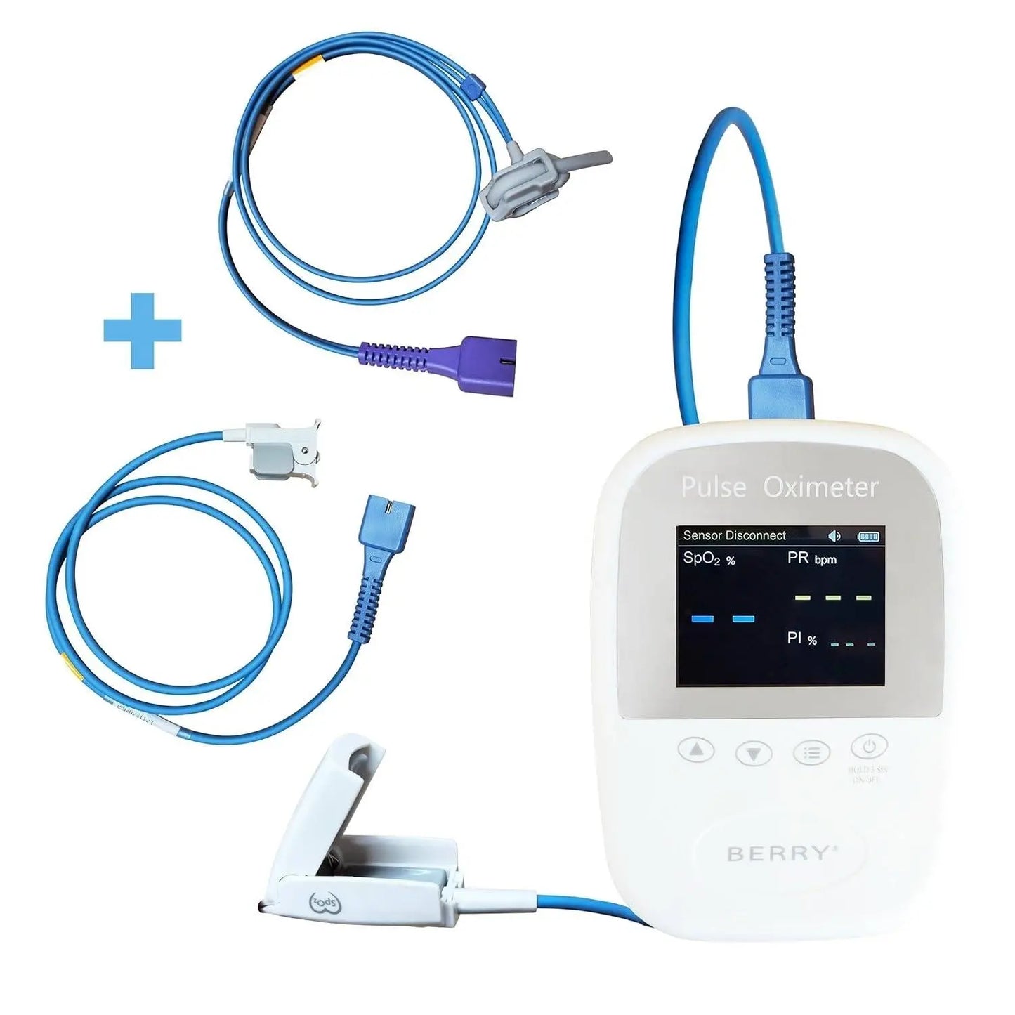 Oximetro LED con sensor para neonatal, pediatrico y adulto