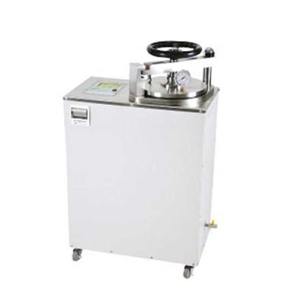 Autoclave automática de acero inoxidable MSI de 24 litros con control digital, dimensiones 25x48 cm de Beracah Medica.